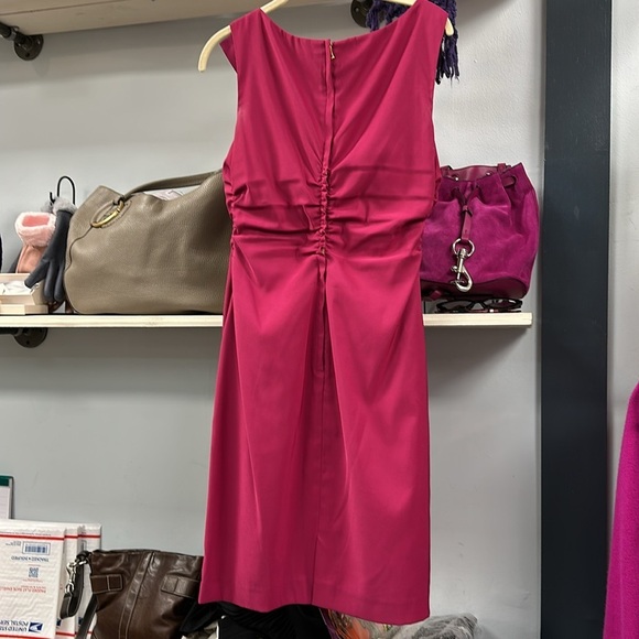 Kay Unger Pink Ruffle Dress Size 6 - Picture 4 of 4